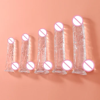 Female Jelly Small Realistic Dildo Strong Suction Cup Big Penis Dick Intimate Goods Sex Toys for Women Adults 18 Products Shop 5