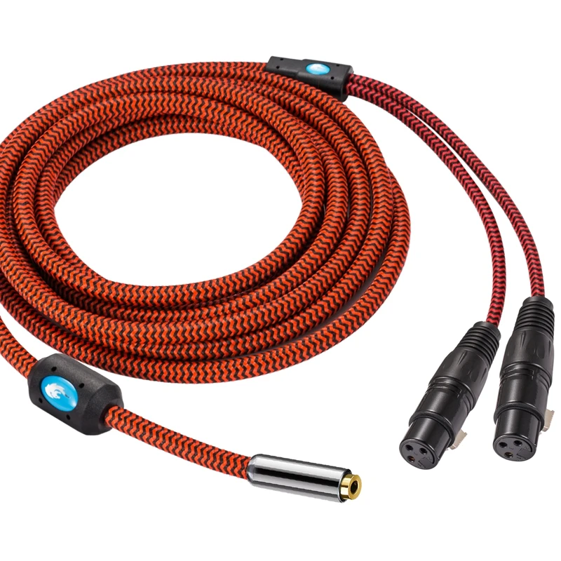 Аудиофильский аудиокабель стерео 1/8 &quot3 5 Mini Jack Female to Dual XLR 3 Pin Amp динамик кабель
