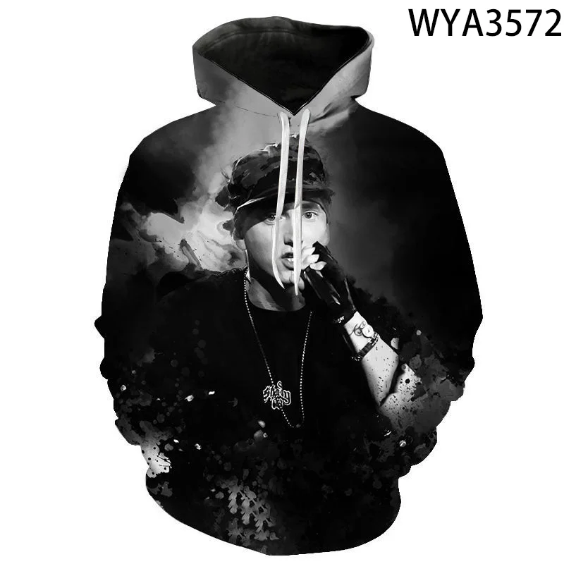 Новинка 2021 толстовки Eminem с 3D принтом крутые мужские и женские детские модные