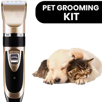 

2021 Dog Grooming Clippers Professional 2 in 1 With Small Trimmer Blade Quiet Rechargeable Cordless Electric Hair Cutting Kit fo