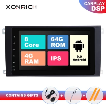 

4GB 2 Din Android 9.0 Car Multimedia Player For Porsche Cayenne GTS 2003-2010 GPS Navigation DVD cd Radio Audio stereo Head unit