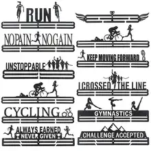 Porte-Médailles Multi-Styles de 12 Types, Supports de Crochets Muraux en Fer, Décoration de Maison et Bureau pour Défi Sportif Triathlon