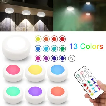 

Cabinet Light Wireless Dimmable Touch Sensor Dual Color LED Night Lamps Battery Power Remote Control Suitable for Kitchen Stair