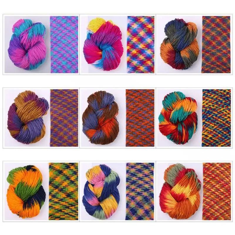 50 г Смешанная цветная пряжа для вязания, акриловое волокно, мягкая, не скатывающаяся, окрашенная, ручная вязка, нить для вязания «сделай сам», свитер
