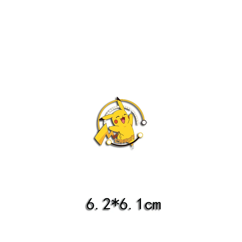 Железные нашивки с рисунком Пикачу для детской одежды DIY Рубашка Аппликация теплопередача Винил Аниме Покемон патч наклейки на одежду