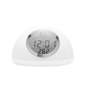 

D9 Led Colorful Gesture Sensor Wake-Up Light Sunrise Wake-Up Display Time Temperature Alarm Clock Snooze Function