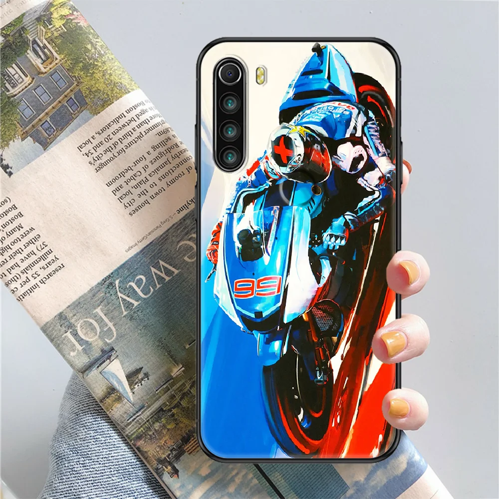 Jorge Lorenzo Moto Gp 99 Ốp Lưng Điện Thoại Xiaomi Redmi Note 7 7A 8 8T 9 9A 9S 10 K30 Pro Đen Tpu Vỏ Silicone Chống Thấm Nước 