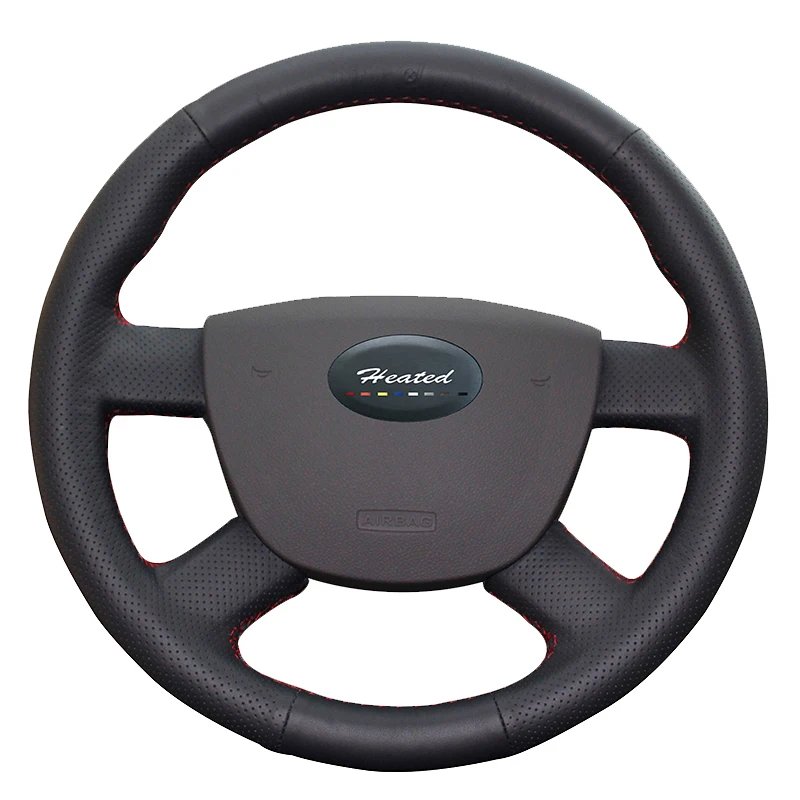 Натуральная кожа наппа рулевого колеса автомобиля крышки для Ford Focus 2 2005 2011 Капа