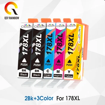 

2BK+C M Y ink cartridge compatible for HP 178 178XL Photosmart C6380/C6300/C5300/C5383/C5380/C6383/D5460/D5400/D5463 printer