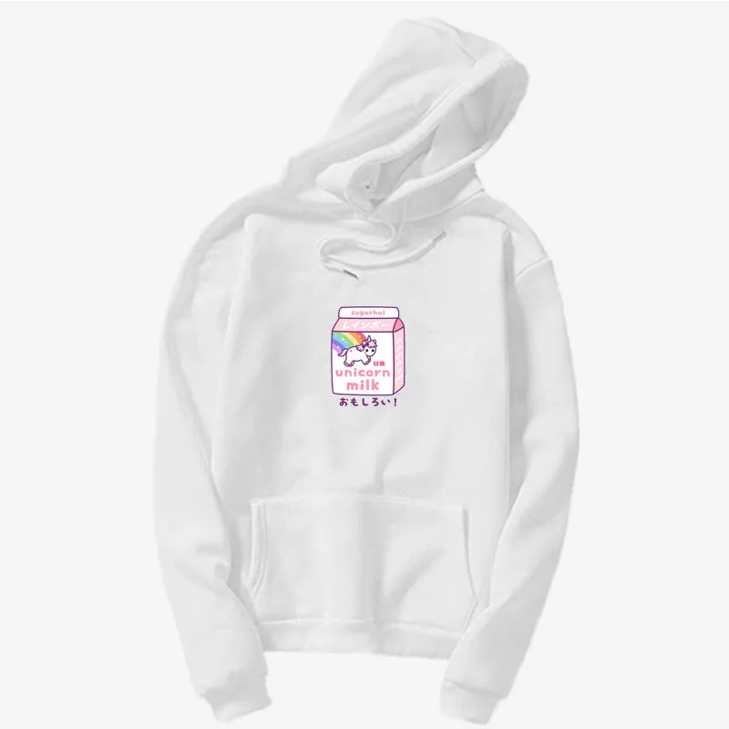 hoody 22 Милый костюм на Хэллоуин Топ | Kawaii нарвала | ириски «Кэнди Корн» с капюшоном Kawaii флис Rosa пуловер потерять Frauen Harajuku Повседневное красивые U - Цвет: hoody 22