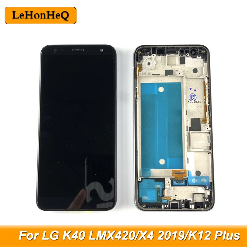 ЖК дисплей качества AAA для LG K40 LMX420 с рамкой X4 2019 / K12 Plus дисплей|Экраны мобильных