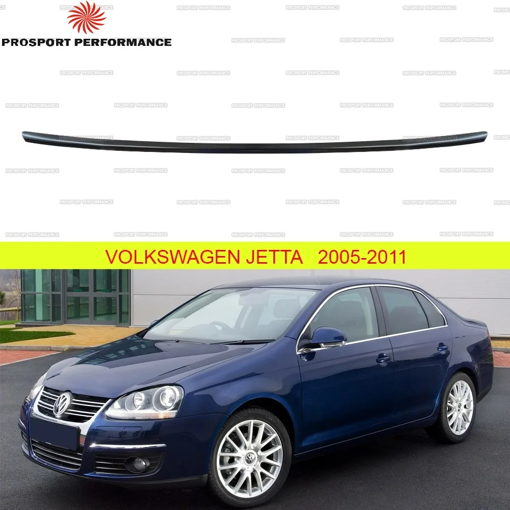 Spoiler lip on trunk lid for Volkswagen Jetta 2005-2011 ABS plastic tuning pad decor styling body kit external molding accessories vehicle protection