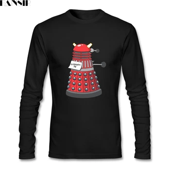 

Exterminate Me Doctor Who Dalek T Shirts Men's Kawaii Tshirts For Teenage Long Sleeved Pure Cotton Round Neck