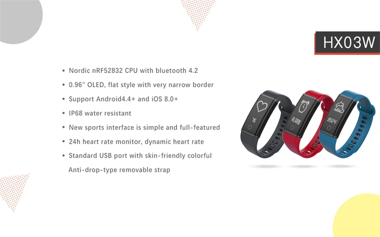 Lenovo фитнес-браслет HX03W IP68 водонепроницаемый смарт-браслет Bluetooth OLED экран монитор сердечного ритма во время сна Шагомер умный Браслет
