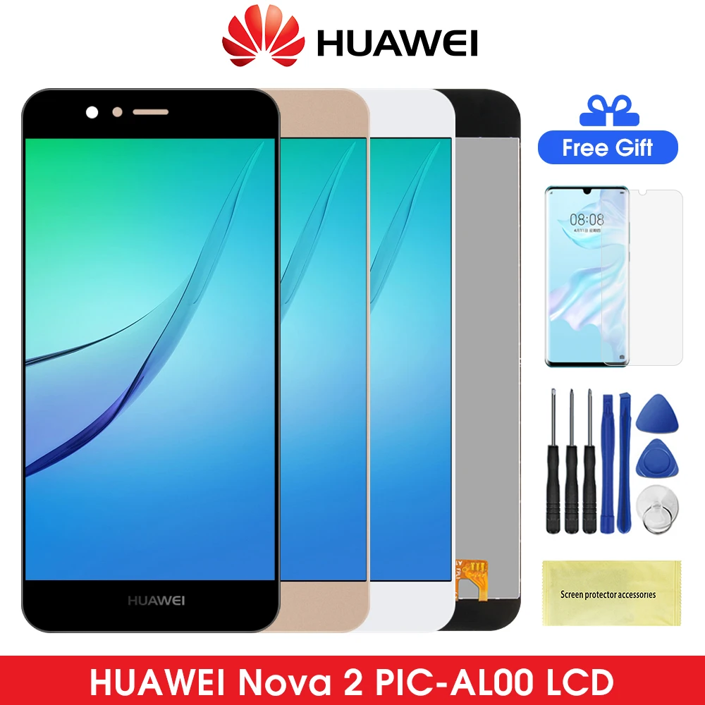 Дисплей Nova2 для Huawei Nova 2 ЖК-дисплей с сенсорным экраном и дигитайзером в сборе PIC-AL00