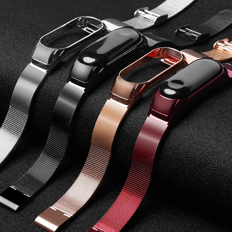 Металлический ремешок Mi Band 5 4 для браслета Xiaomi 3 Безвинтовой браслет из