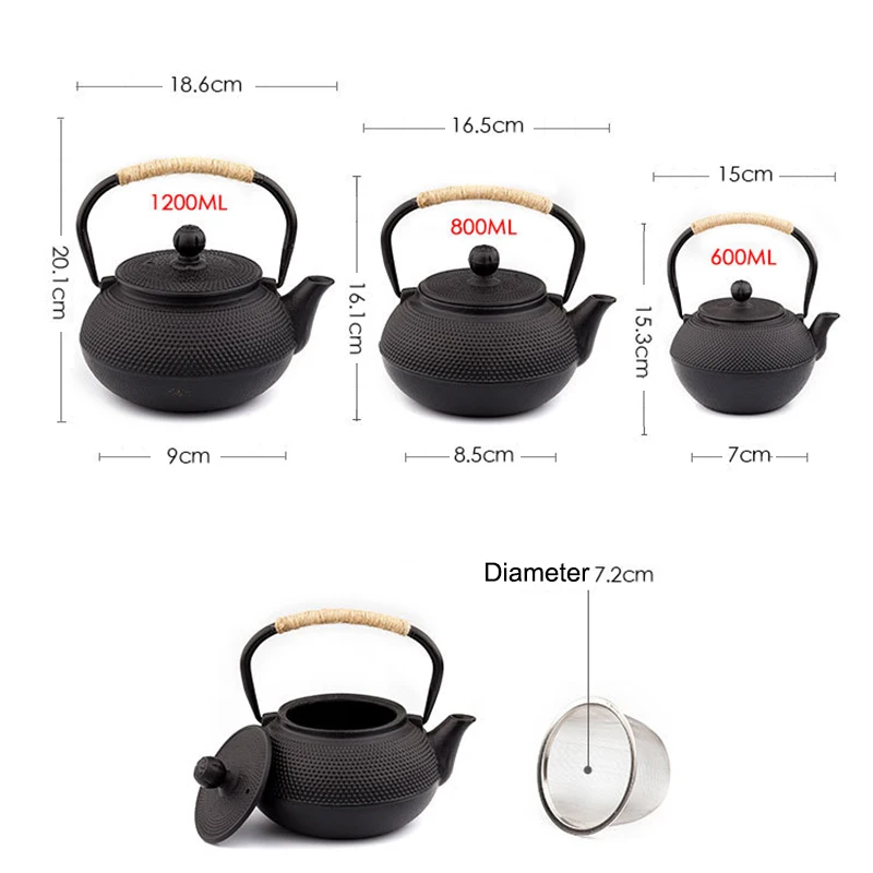 2-UPORS-Japanese-Iron-Tea-Pot-with-Stainless-Steel-Infuser-Cast-Iron-Teapot-Tea-Kettle-for-Boiling