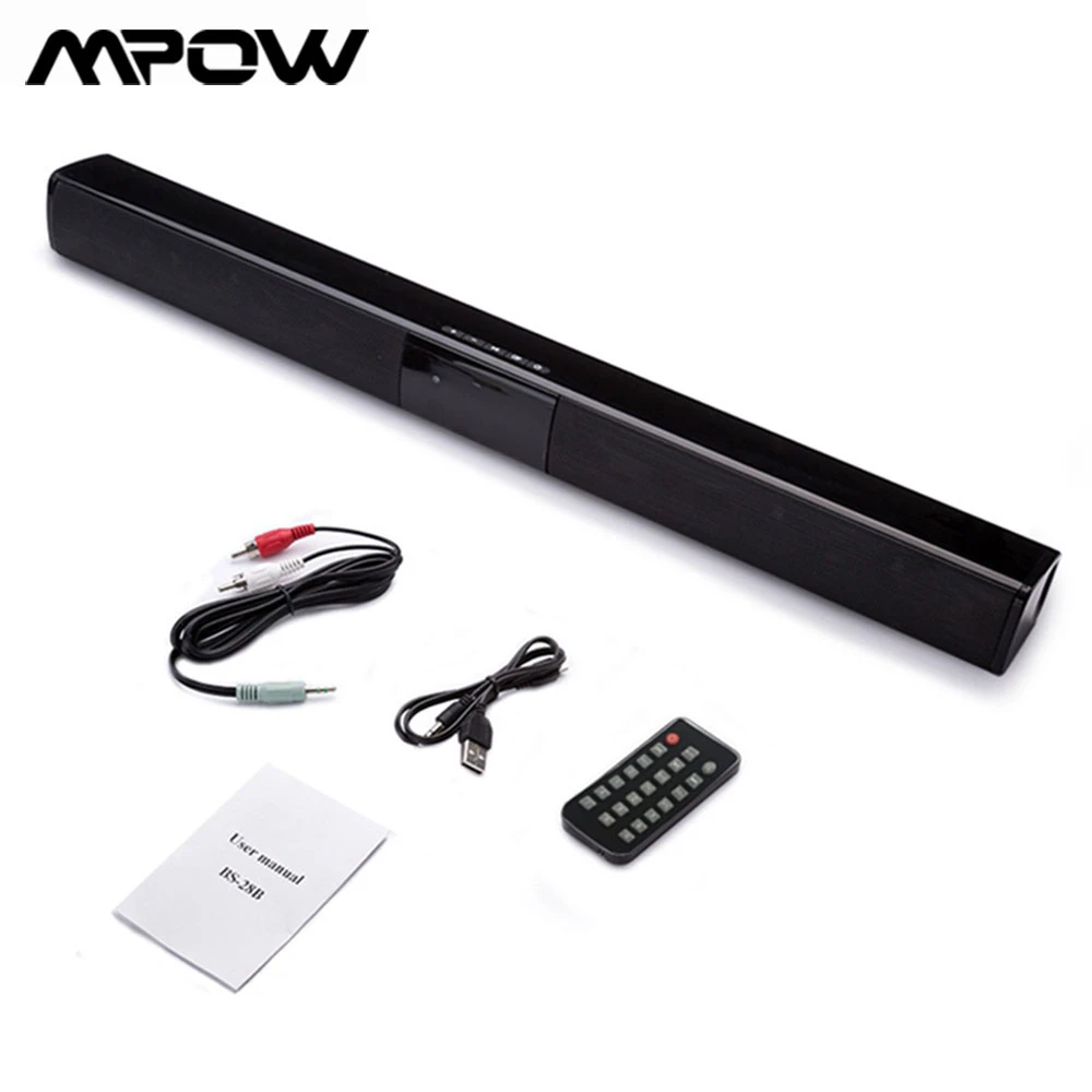 w Upgraded Wireless Bluetooth Soundbar Speaker Bs28b Stereo Surround Sound Tv Home Theater Soundbar Subwoofer With Rca Line Soundbar Aliexpress