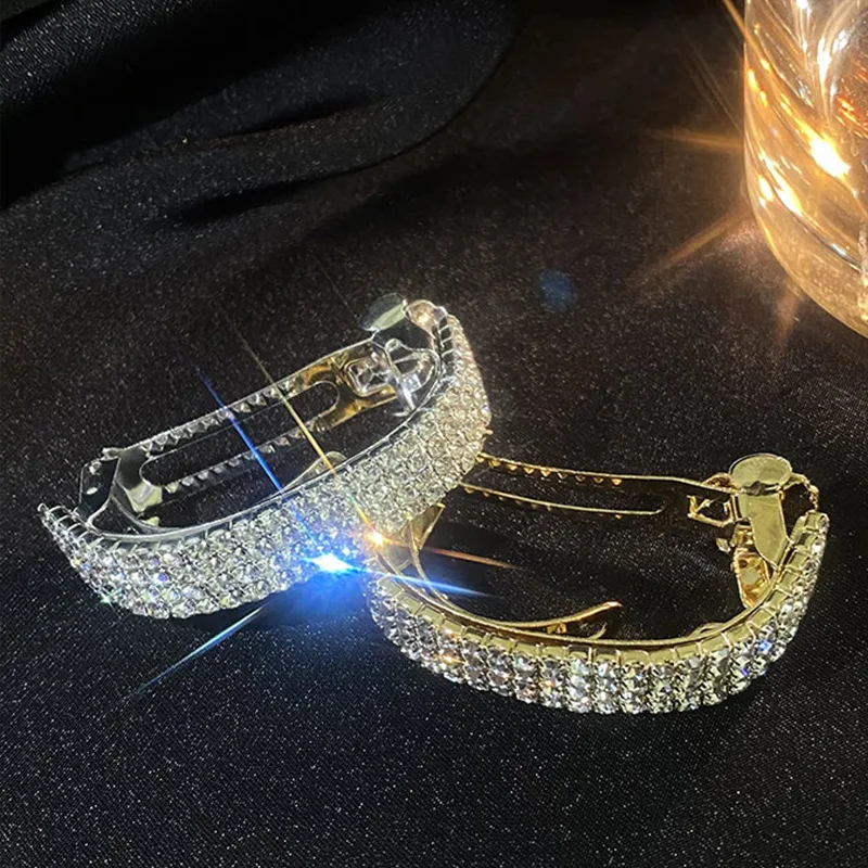

Diamond-studded shiny hairpin temperament clip Joker ponytail buckle online celebrity 2021 new hair headdress