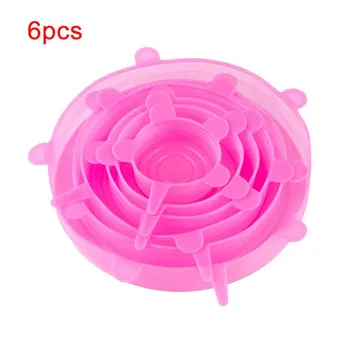 

Kitchen Silicone Stretch Lids Silicone Durable Food Saver Covers Stretchable Silicone Food Saver Mixing Bowls Covers 6 Pieces