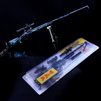 

25CM Mini M24 Rifle Model Guns Alloy PUBG CS GO Metal Toy Weapon Model Military Collect Toys For Children Gifts Keyring