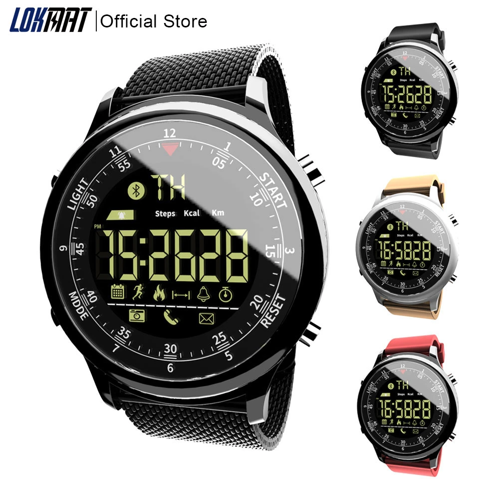 

New Outdoor Sport SmartWatch Waterproof Digital Clock Information Reminder Bluetooth Smart Watch Men For IOS And Android