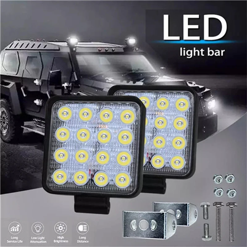 

4Pcs/2PCS Led Worklight Bar 4inch 48W Offroad Work Light 12V Light Led For Truck 4x4 Led Tractor Headlight Spotlight