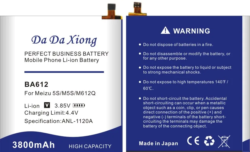 DaDaXiong,, 3800 мАч, BA612, для Meizu 5S, M5S, батарея для телефона, аккумулятор M612Q, M612M, аккумулятор+ Инструменты