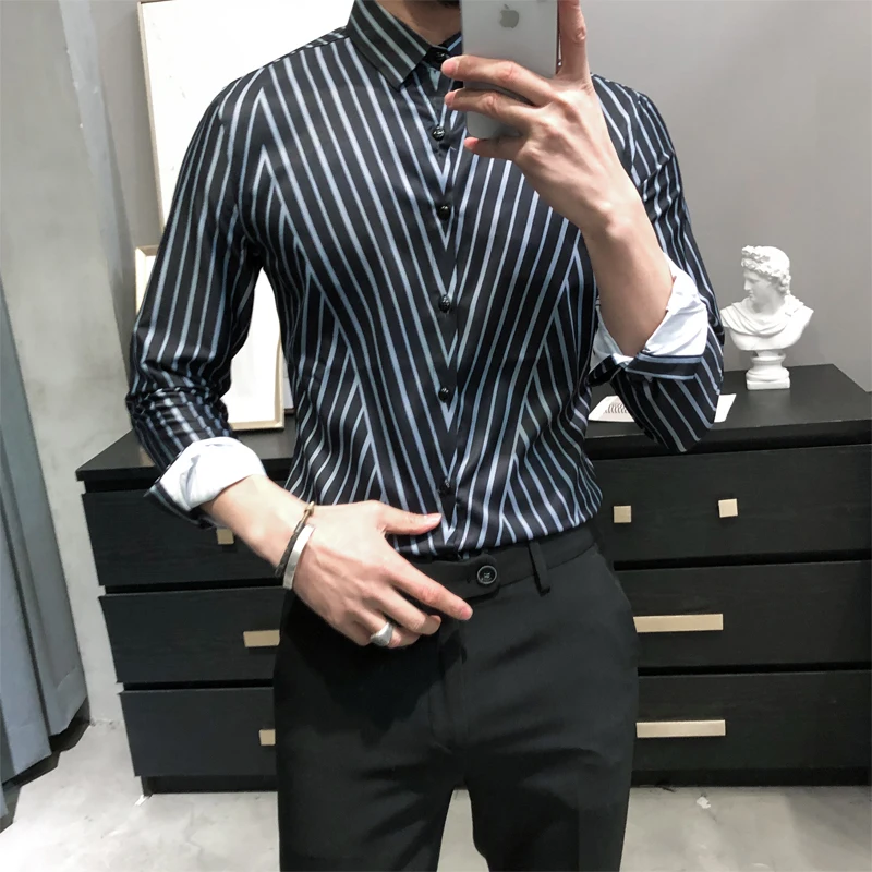 Shirt Men Fashion 2021 Long Sleeve Men 