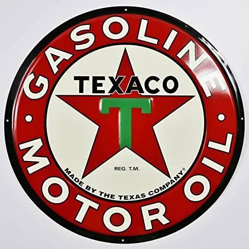Большой бензиновый 24 дюйма жестяной знак Texaco | Дом и сад