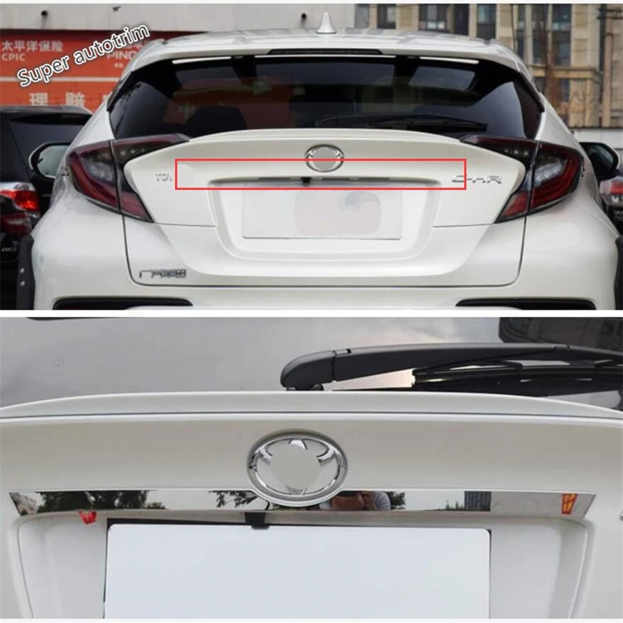 Lapetus задний хвост верхняя полоса на багажник Декоративная полоса рельефная Накладка для отделки для Toyota C-HR CHR- аксессуары внешний