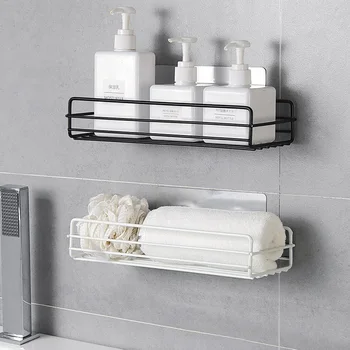 

Bathroom Shelf Wall Mounted Toilet Free Punch Storage Toilet Hanging Basket Home Basin Kitchen Shelving Storage