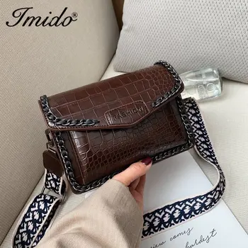 

Crocodile Pattern PU Leather Crossbody Bags for Women 2020 Spring Fashion Shoulder Messenger Bag Lady Travel Handbags