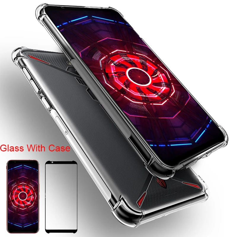 1 шт. закаленное стекло + противоскользящая фотография для Nubia Red Magic 3S задняя