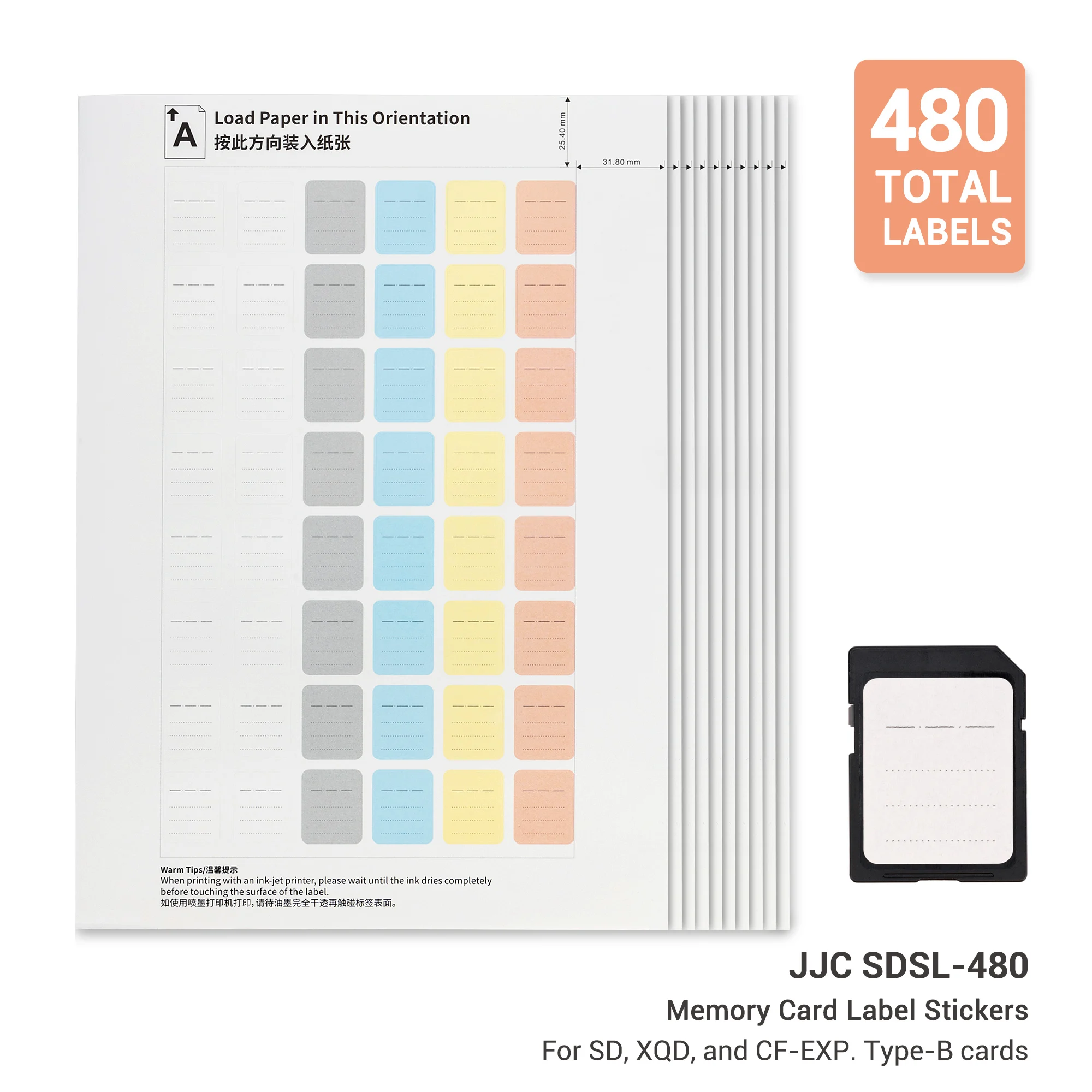 Etiquetas Impressas Manuscritas do Cartão de Memória do sd Etiquetas da Etiqueta para o tipo do sd cf Cfexpress-pen Drive do Usb do Cartão de b Vara-on Novo 480 Estojos p/ cartão de memória - Imagem 5