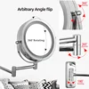 Folding Arm Extend Bathroom Mirror With LED Light 7 Inch Wall Mounted Double Side Smart Cosmetic Makeup Mirrors 4