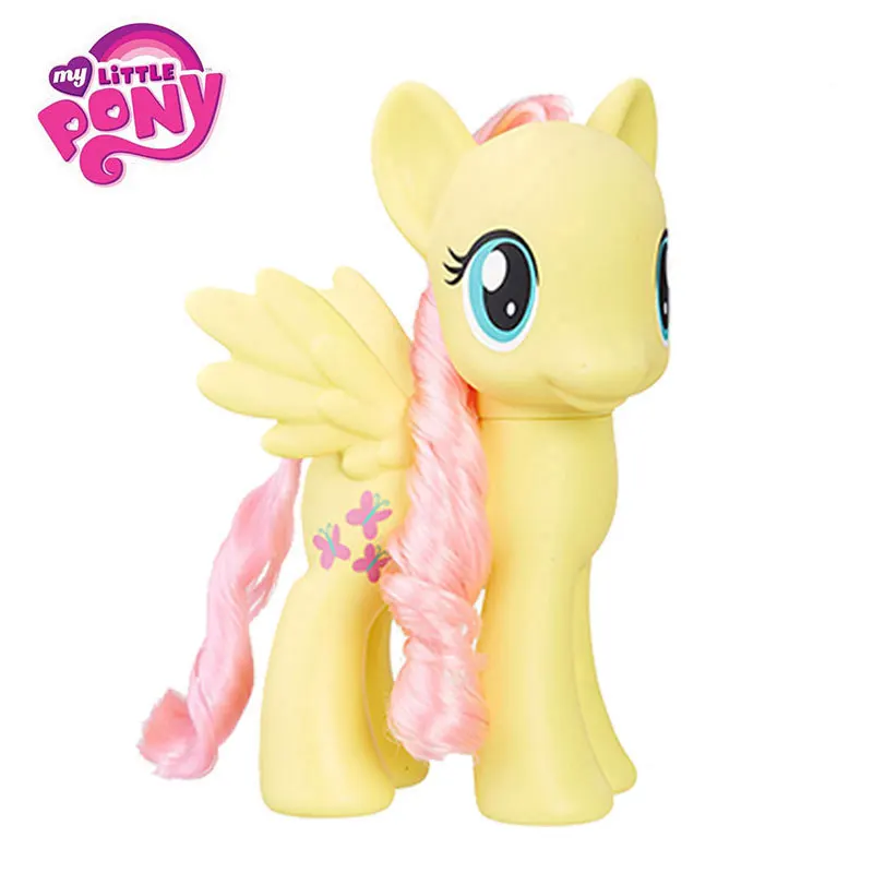 My Little Pony Радуга пони мини пони Радуга Дэш Сумеречная Искорка Флаттершай Принцесса Пони девочка подарки игрушка 8 см - Цвет: Fluttershy no box