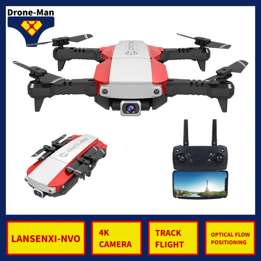 

LANSENXI-NVO Professional Camera Drone 4K WIFI HD FPV RC Dron Aircraft Quadcopter Helicopter Selfie Foldable Toys Kid