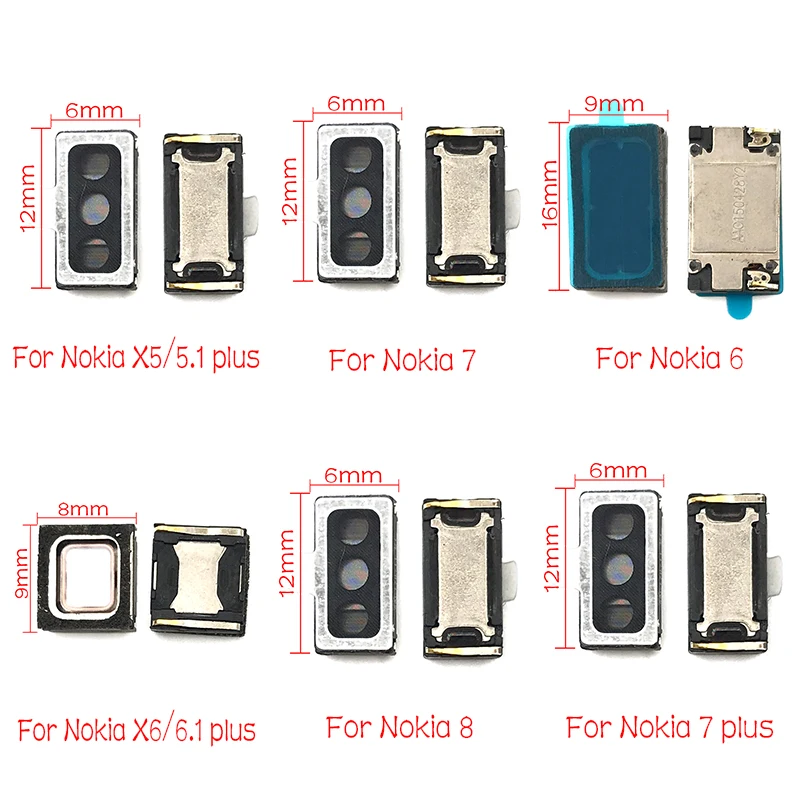 2 шт./лот, для Nokia 2 2,1 3 3,1 5 5,1 6 6,1 7 7,1 8 plus Sirocco шлейф динамика шт Динамик звуковой приемник с гибким кабелем