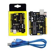 Keyestudio-Placa de desarrollo V4.0 con Chip Serial USB, Cable Compatible con Arduino Uno R3, caja de regalo, CP2102