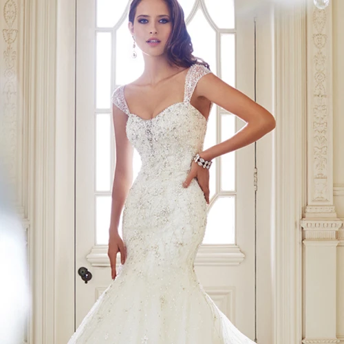 Романтический Модный бисер vestido de novia свадебное платье Casamento Винтаж сексуальное вечернее платье из шифона русалка торжественное платье