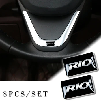 

Auto Car Styling Auto Silicone Emblem Badge Car Styling For KIA RIO Car Accessories 6pcs