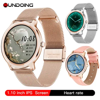 

RUNDOING R18 Mature women smart watch Full touch screen smartwatch for Girl Heart rate sleep monitoring For Android and IOS