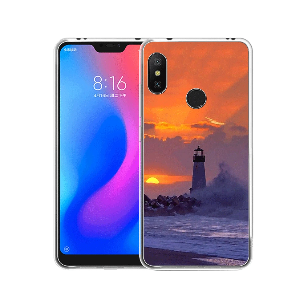 Мобильный телефон чехол для Xiaomi Redmi Note 8 6 7 5 Pro 4 4X 5A Lighthouse Cute|Бамперы| |
