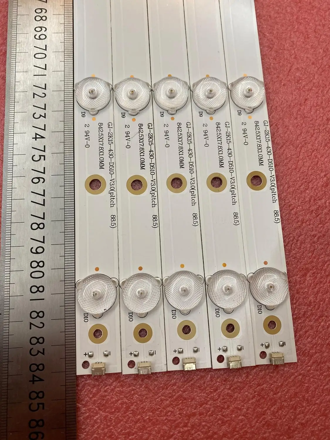 New 5 PCS/set 10LED(3V) 842.5mm LED backlight strip for 43PFT4131 43PFS5301 GJ-2K15-430-D510 GJ-2K16-430-D510-V4 01Q58-A | Лампы и
