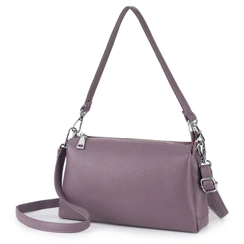 

Wholesale Leather Handbags 2020 New Shoulder Messenger Bag Ladies Multi-Compartment Simple First-Layer Soft Satchels Purses