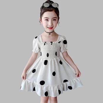 

Dress Girl Casual Big Bow Dresses For Girl Dot Pattern Kids Dress Teenage Girls Costumes Kids 6 8 10 12 14