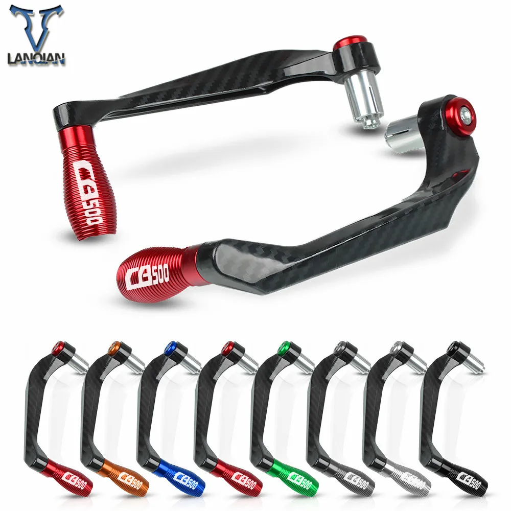 

7/8" 22mm motorcycle Accessories motor CNC Aluminum Handlebar Grips Guard Brake Clutch Levers Guard Protector For Honda CB500