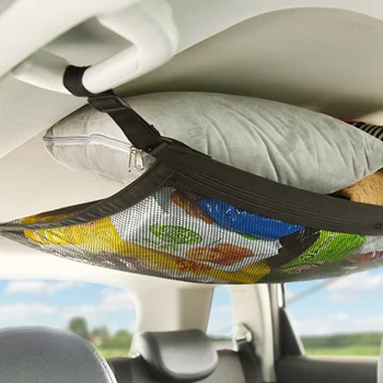 

Portable Car Ceiling Storage Net Pocket Roof Interior Cargo Net Bag Car Trunk Storage Pouch Sundries Storage Organizer