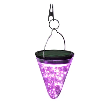 

Party Hanging Solar Light Courtyards Camping Tent Outdoor Cone Shape Home Decor Fairy String Lawns Christmas Tree Terraces